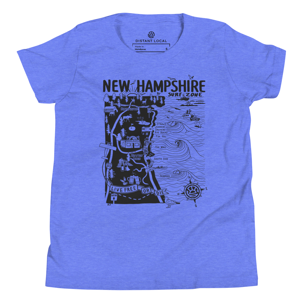 NEW HAMPSHIRE Kids Unisex Map T-Shirt