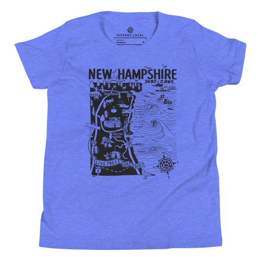 NEW HAMPSHIRE Kids Unisex Map T-Shirt