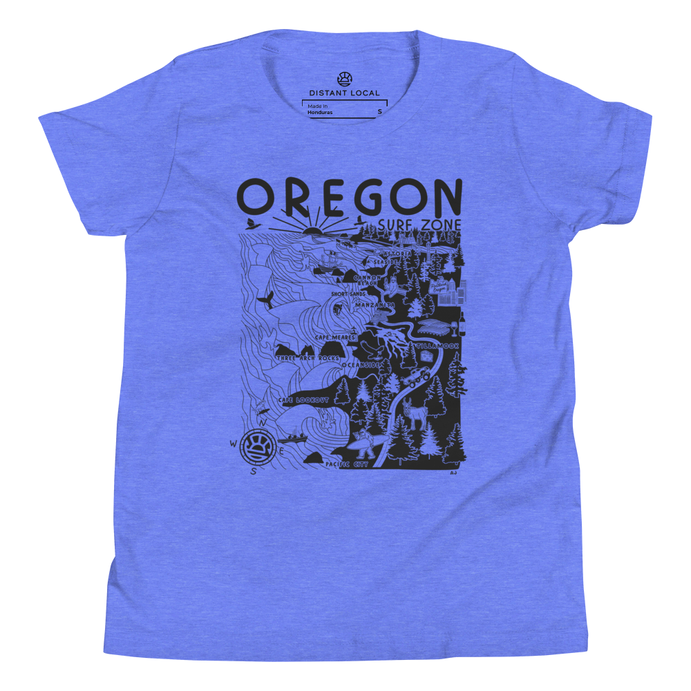 OREGON Kids Unisex Map T-Shirt