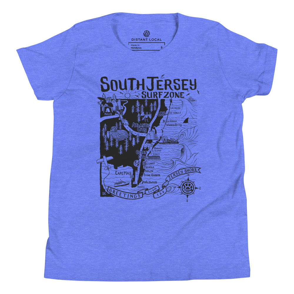 SOUTH JERSEY Kids Unisex Map T-Shirt