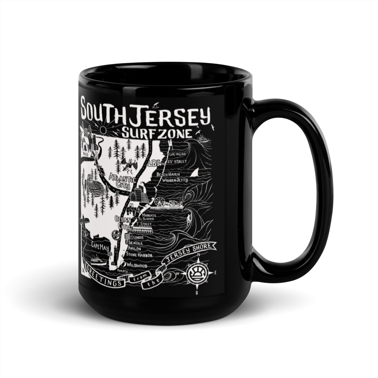 SOUTH JERSEY Map Mug