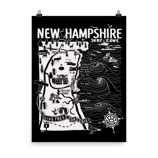 NEW HAMPSHIRE Map Poster