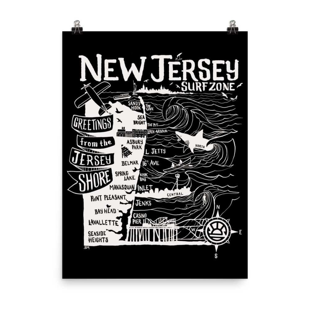 NEW JERSEY Map Poster