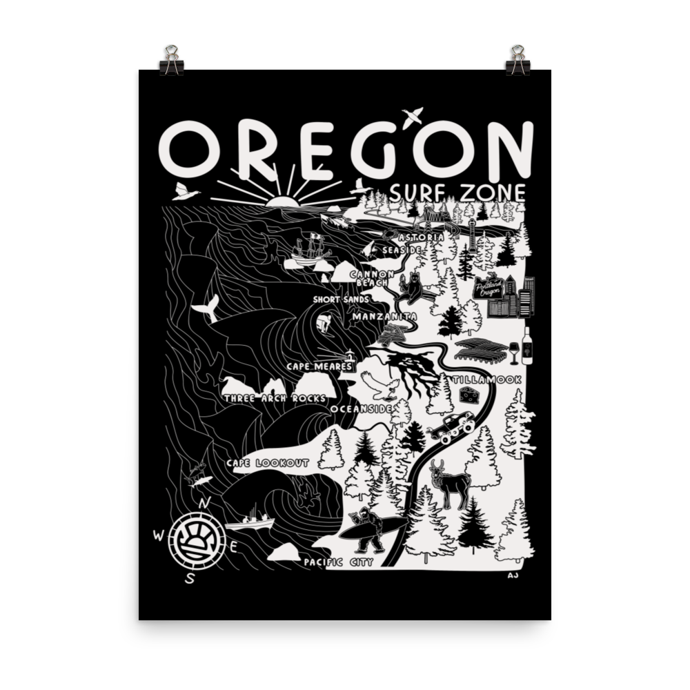 OREGON Map Poster
