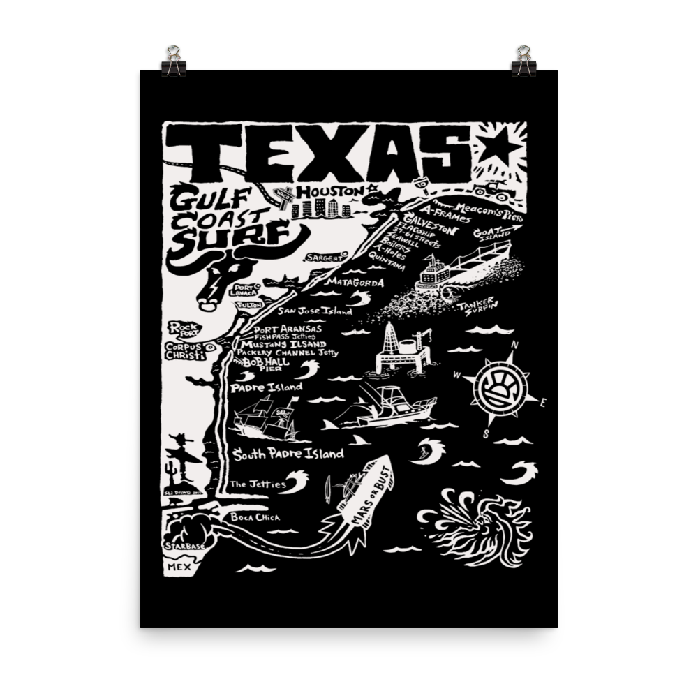 TEXAS Map Poster