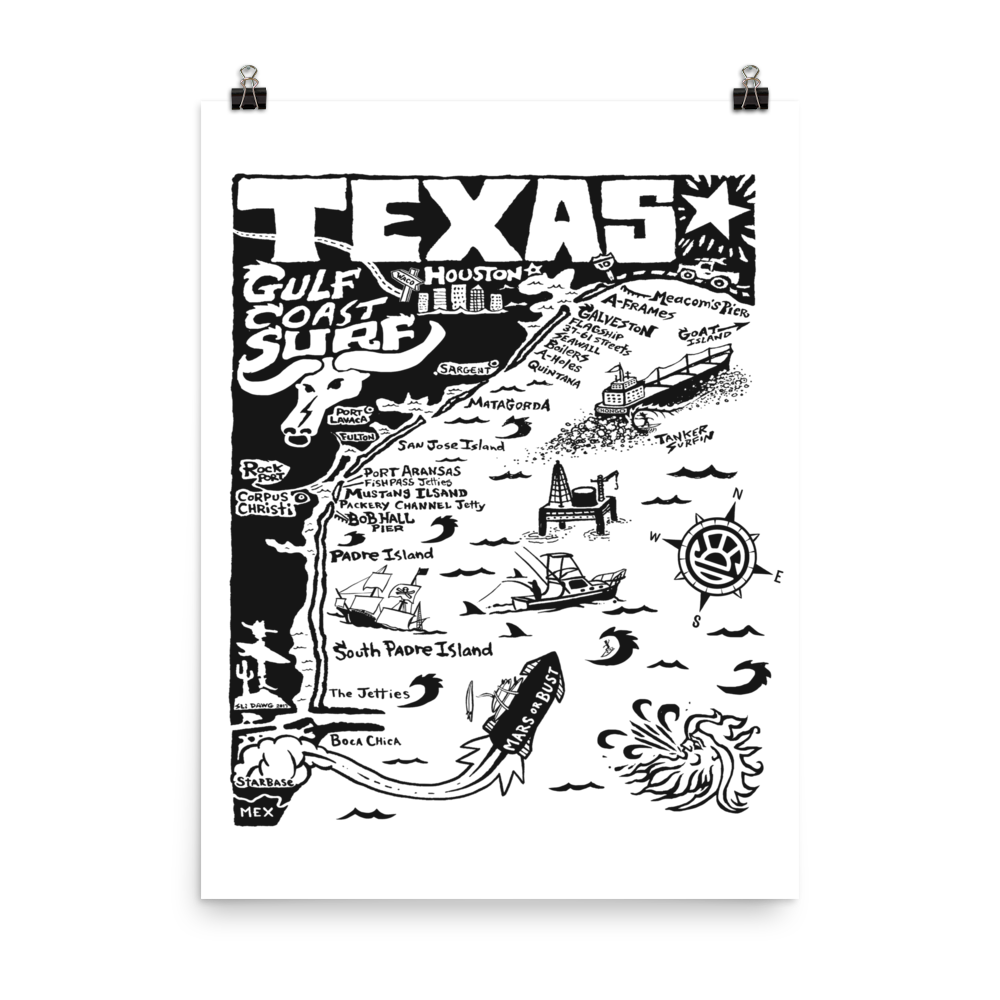 TEXAS Map Poster