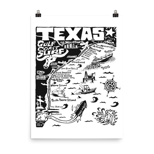 TEXAS Map Poster