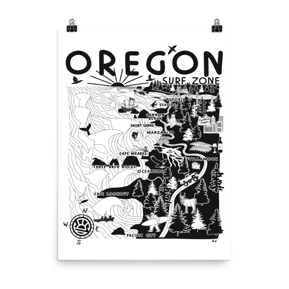 OREGON Map Poster
