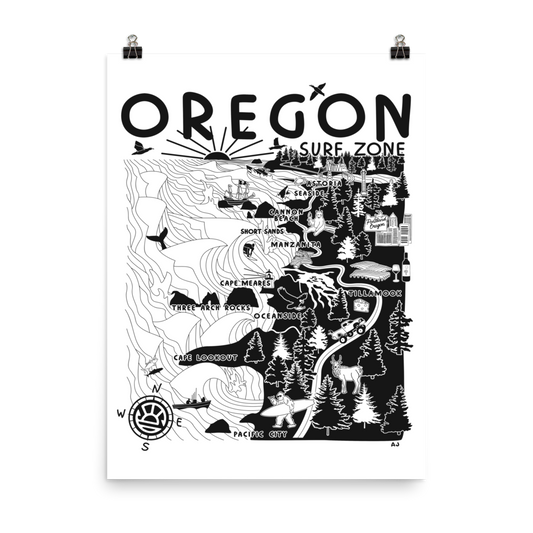 OREGON Map Poster