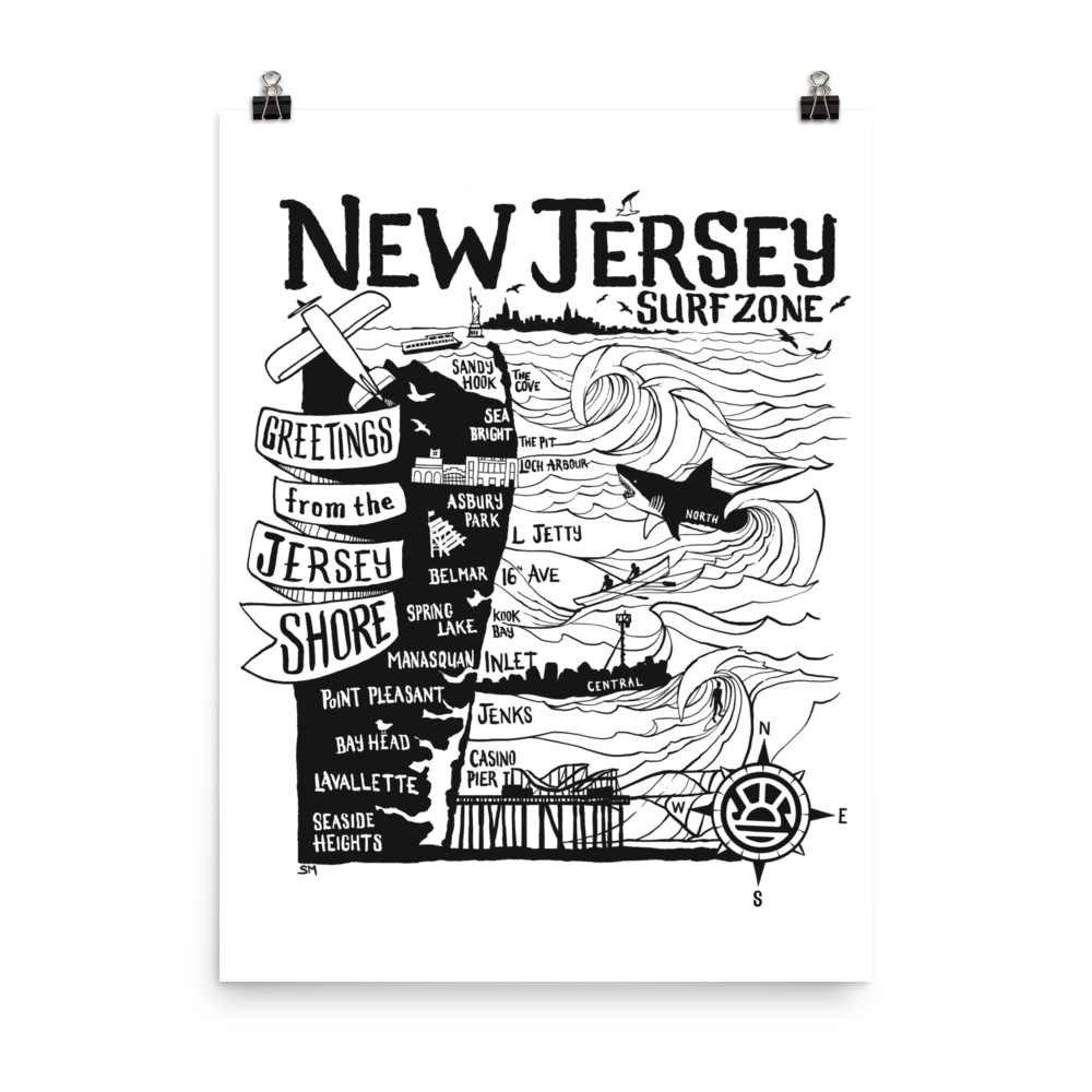 NEW JERSEY Map Poster
