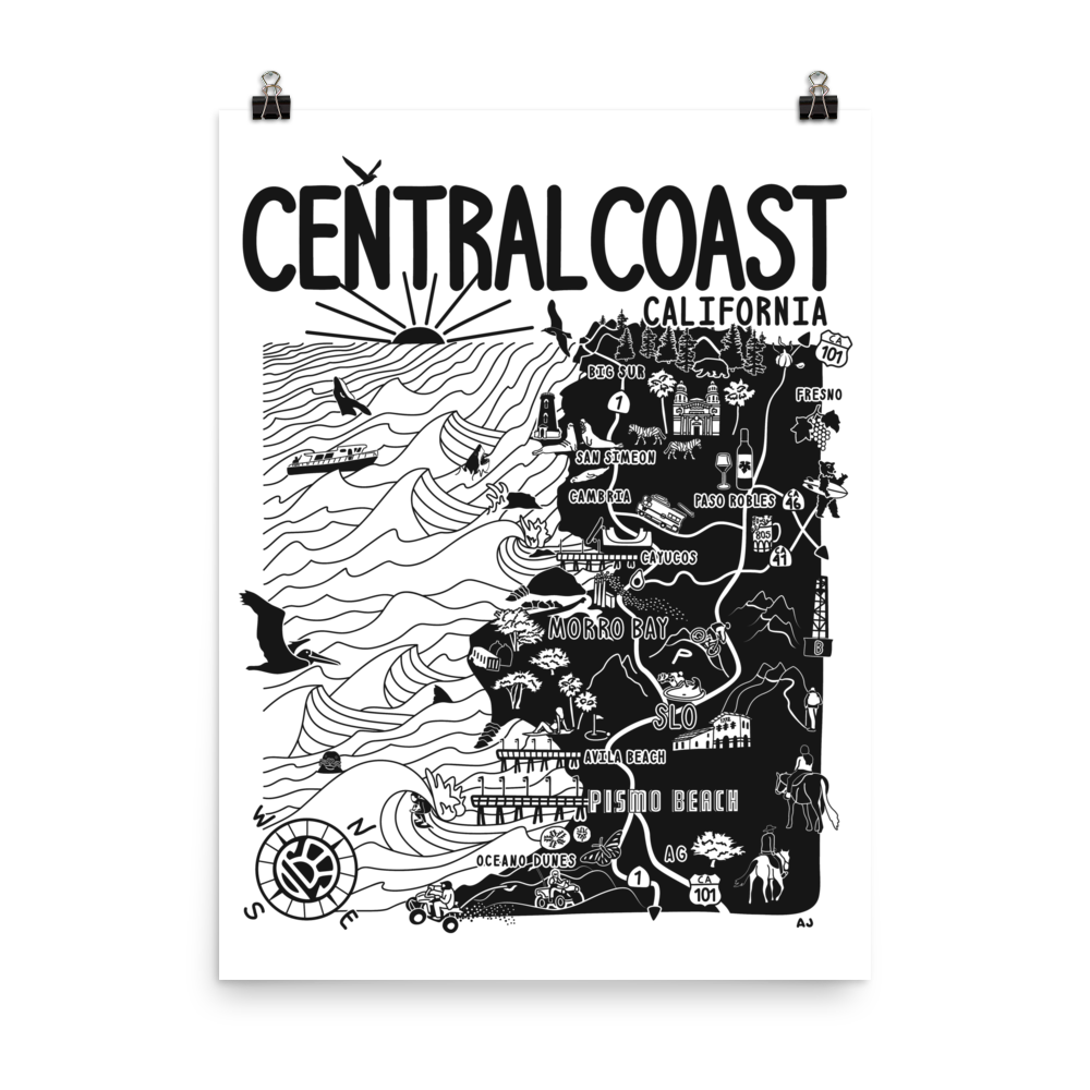 CENTRAL CALIFORNIA Map Poster