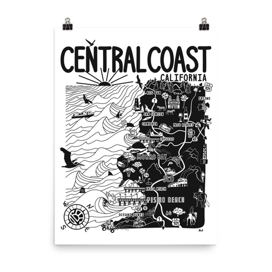 CENTRAL CALIFORNIA Map Poster