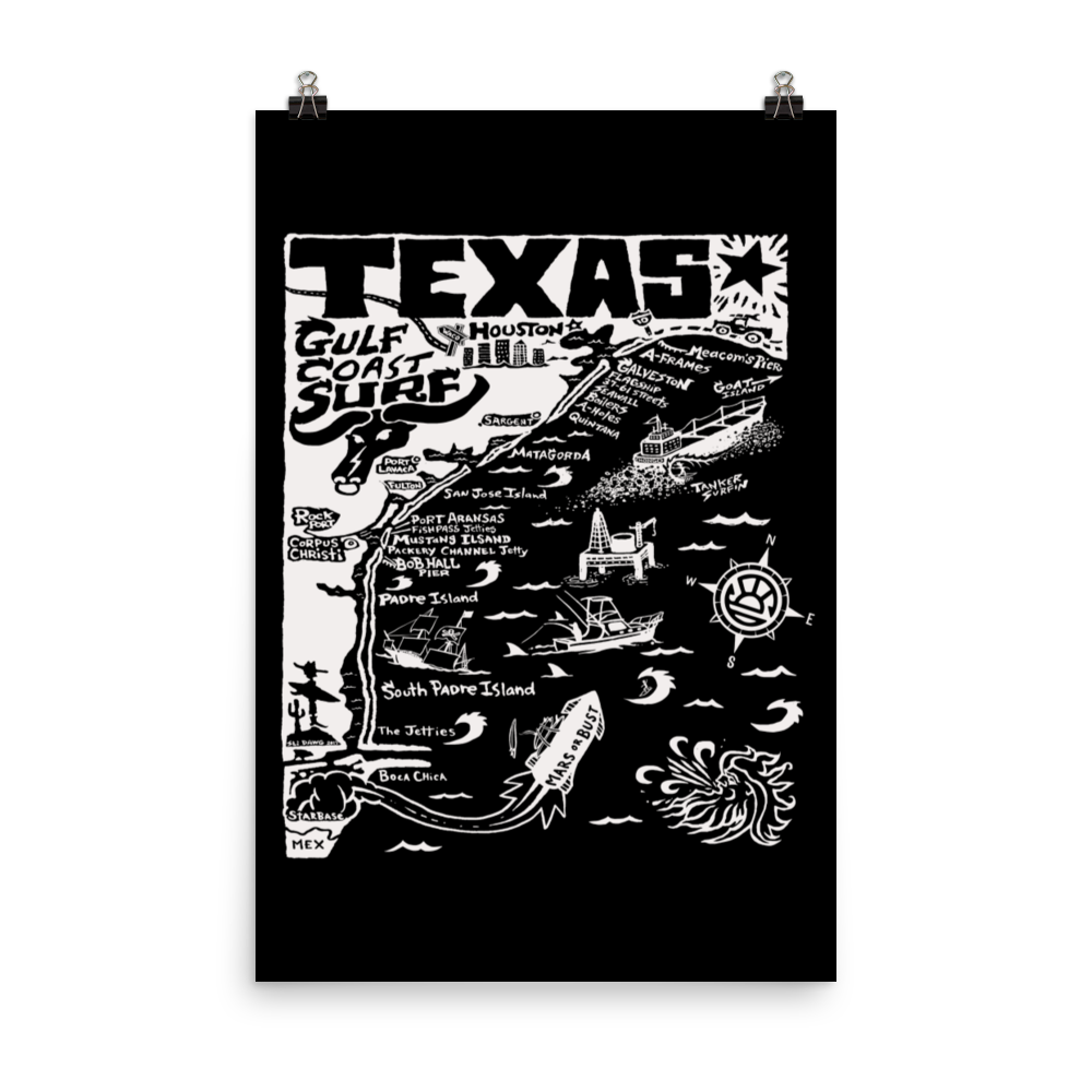 TEXAS Map Poster