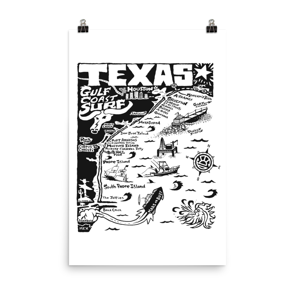 TEXAS Map Poster