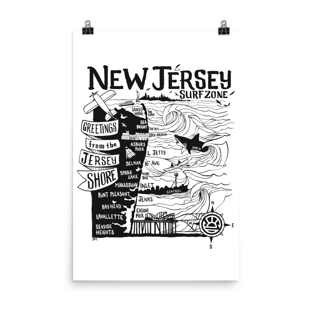 NEW JERSEY Map Poster