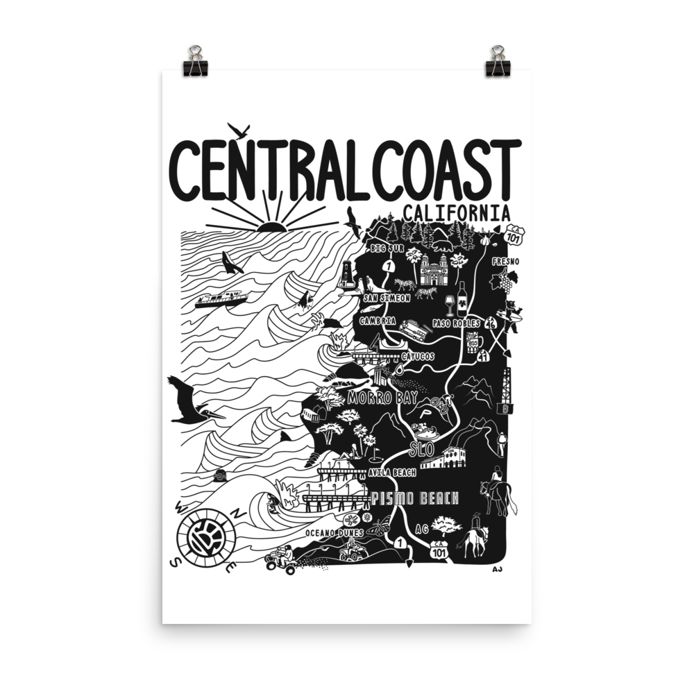 CENTRAL CALIFORNIA Map Poster