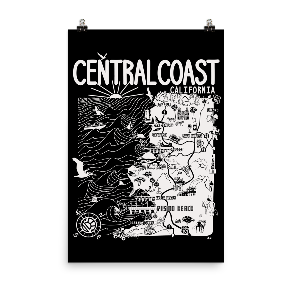 CENTRAL CALIFORNIA Map Poster