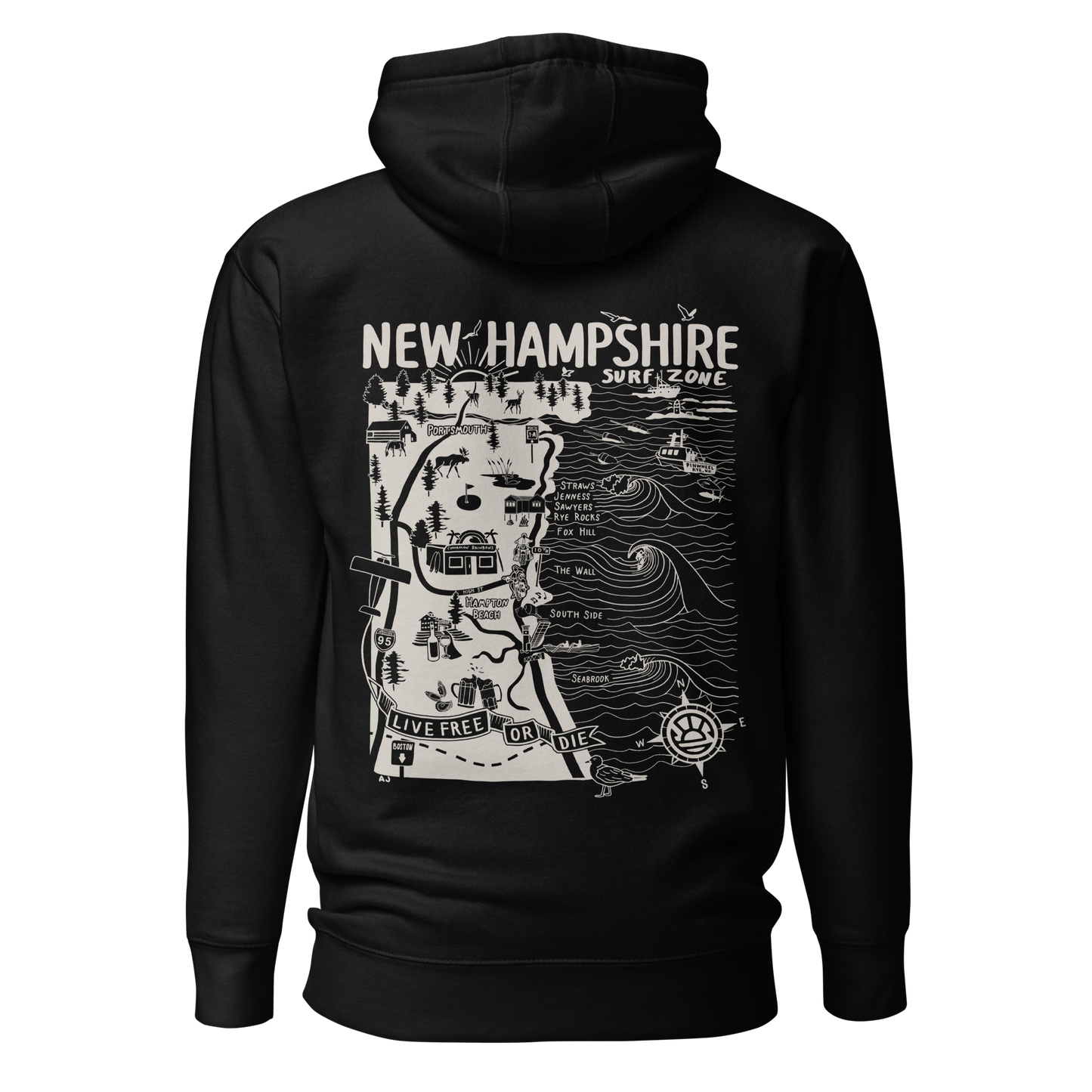 NEW HAMPSHIRE Unisex Map Hoodie