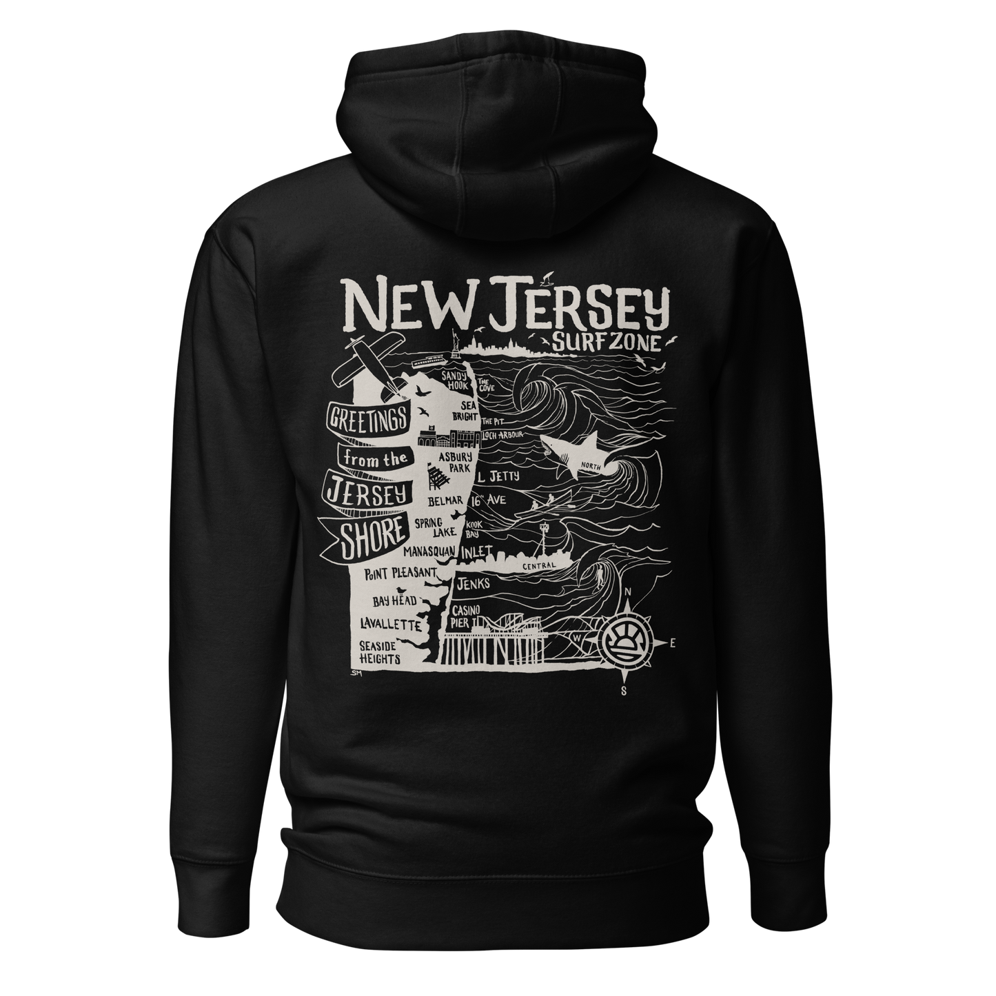 NORTH JERSEY Unisex Map Hoodie
