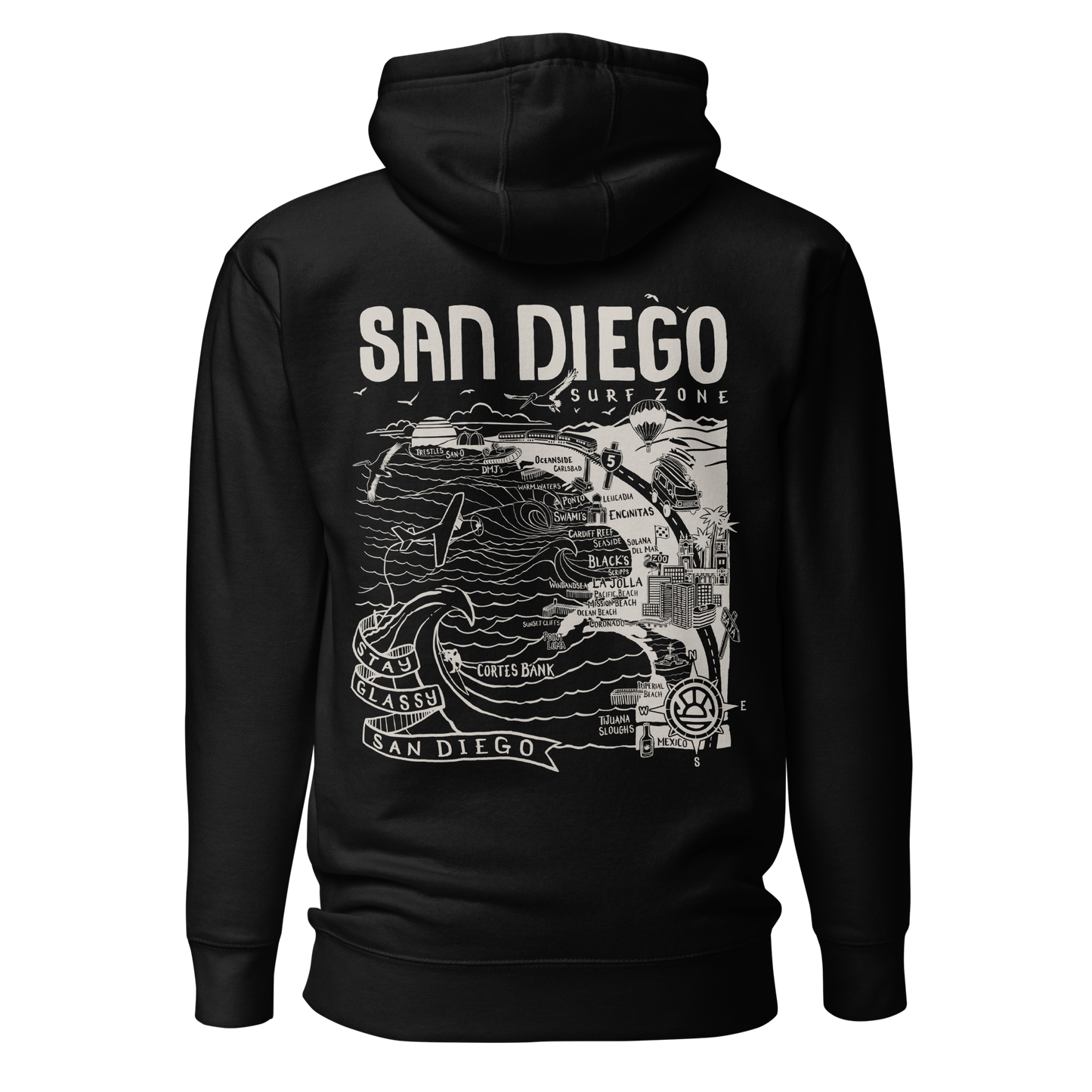 SAN DIEGO Unisex Map Hoodie