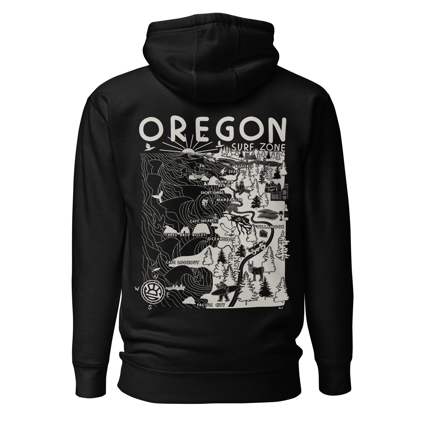 OREGON Unisex Map Hoodie