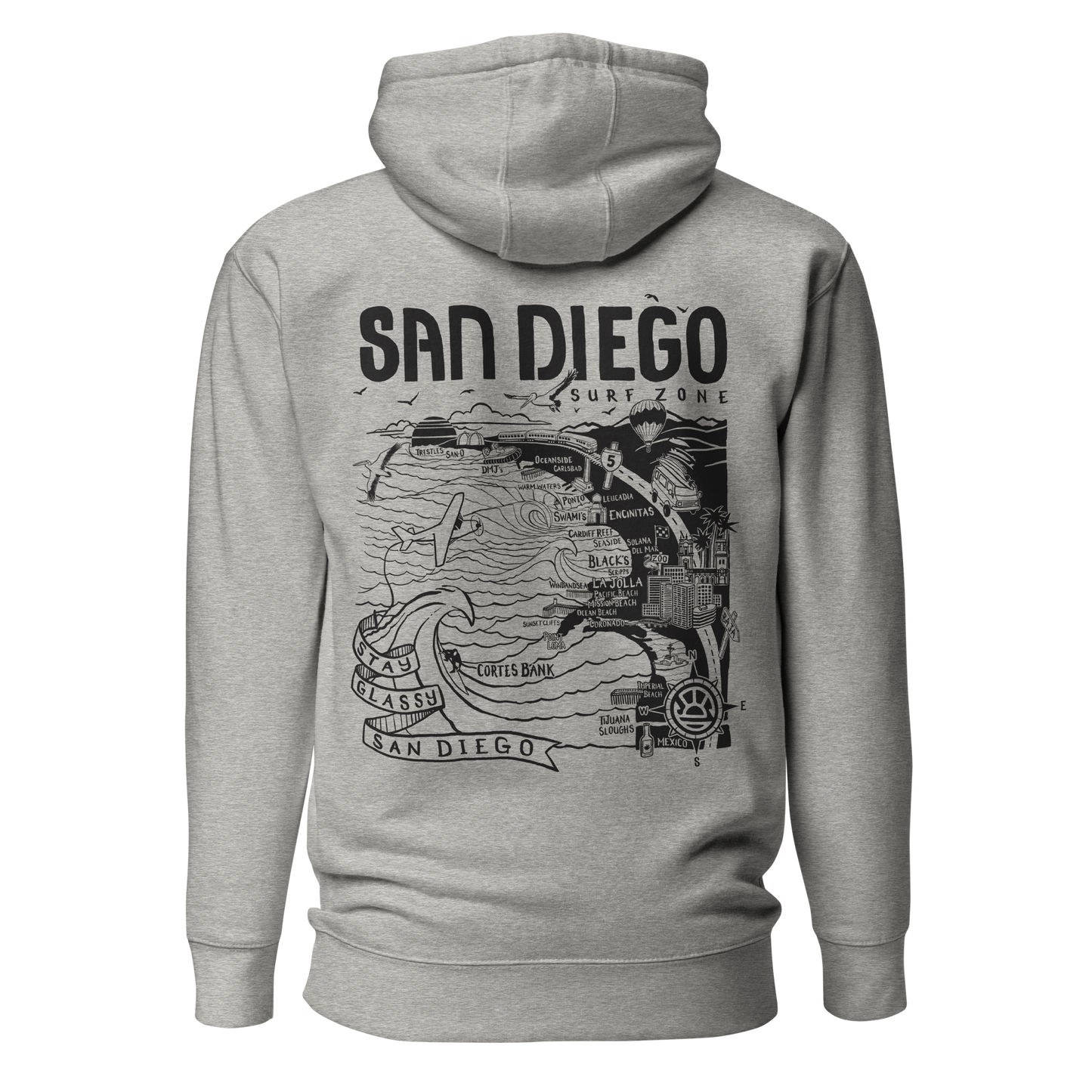 SAN DIEGO Unisex Map Hoodie