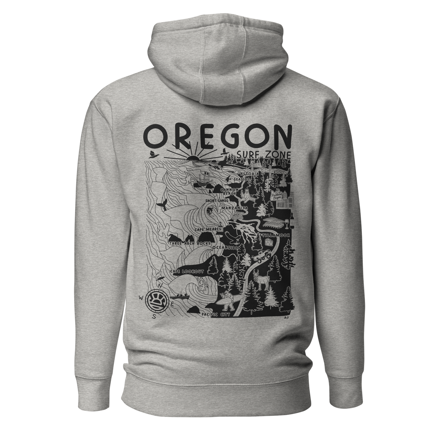 OREGON Unisex Map Hoodie