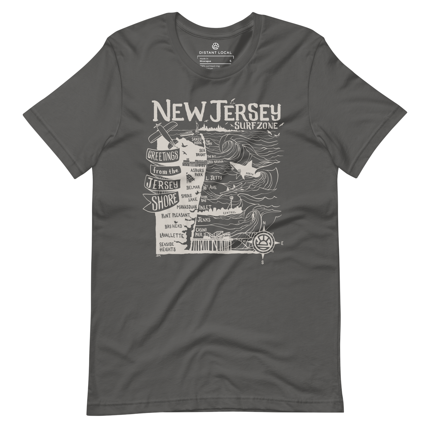 NORTH JERSEY Unisex Map T-Shirt