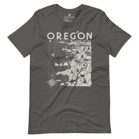 OREGON Unisex Map T-Shirt