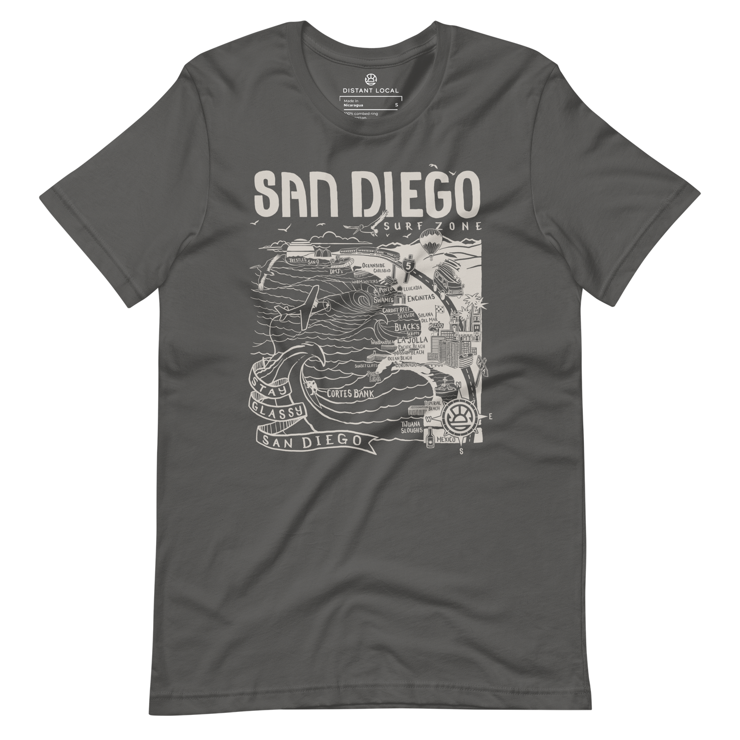SAN DIEGO Unisex Map T-Shirt