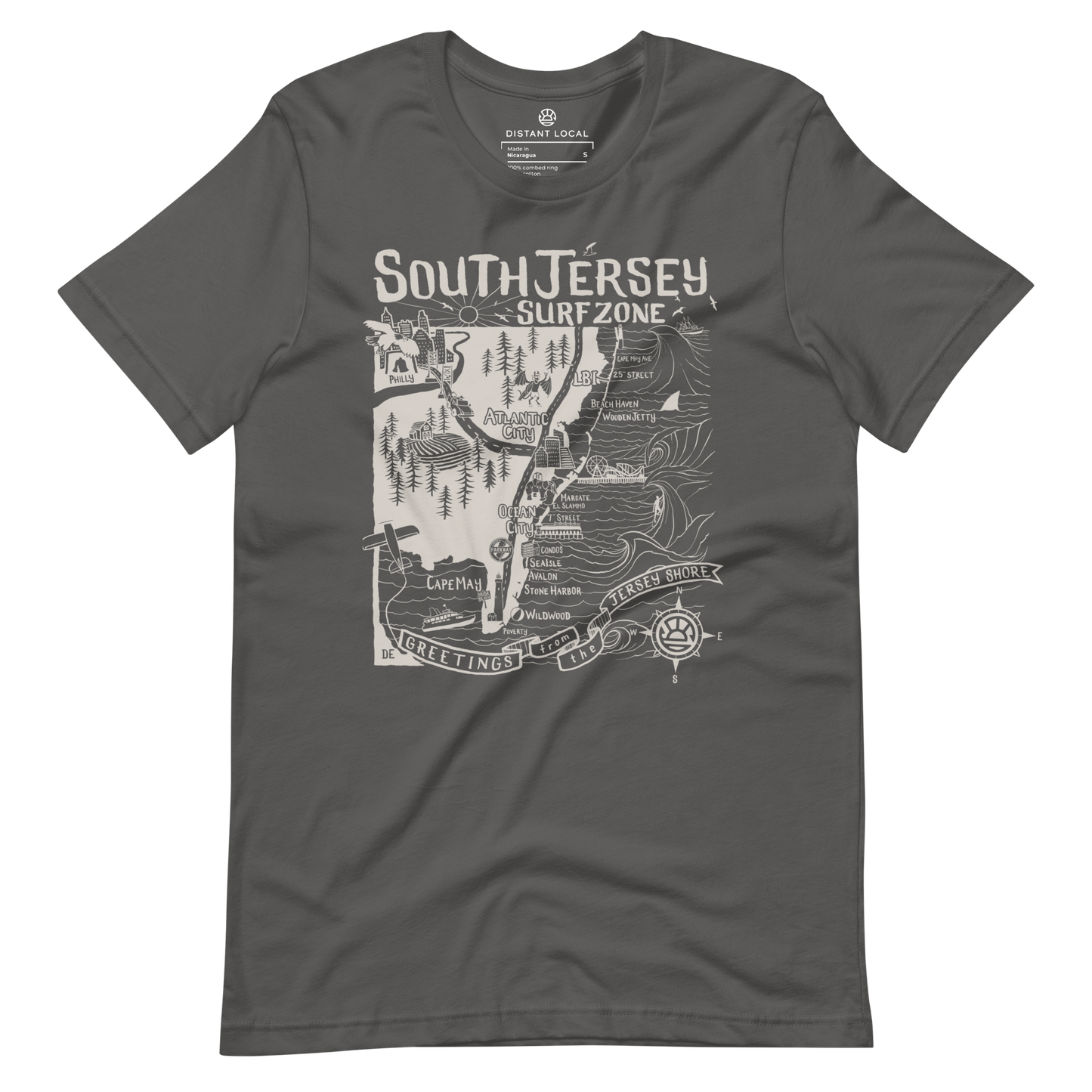 SOUTH JERSEY Unisex Map T-Shirt