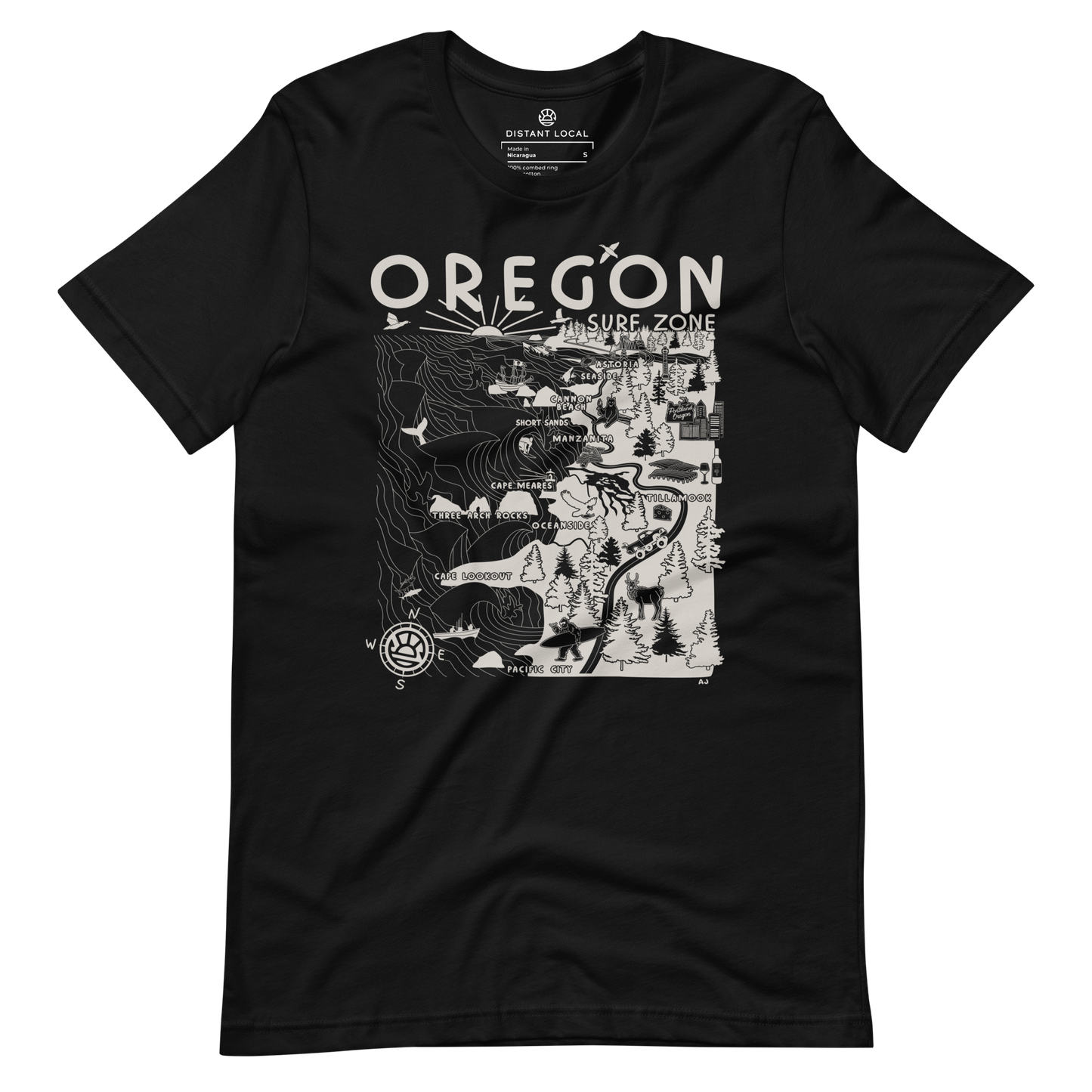 OREGON Unisex Map T-Shirt