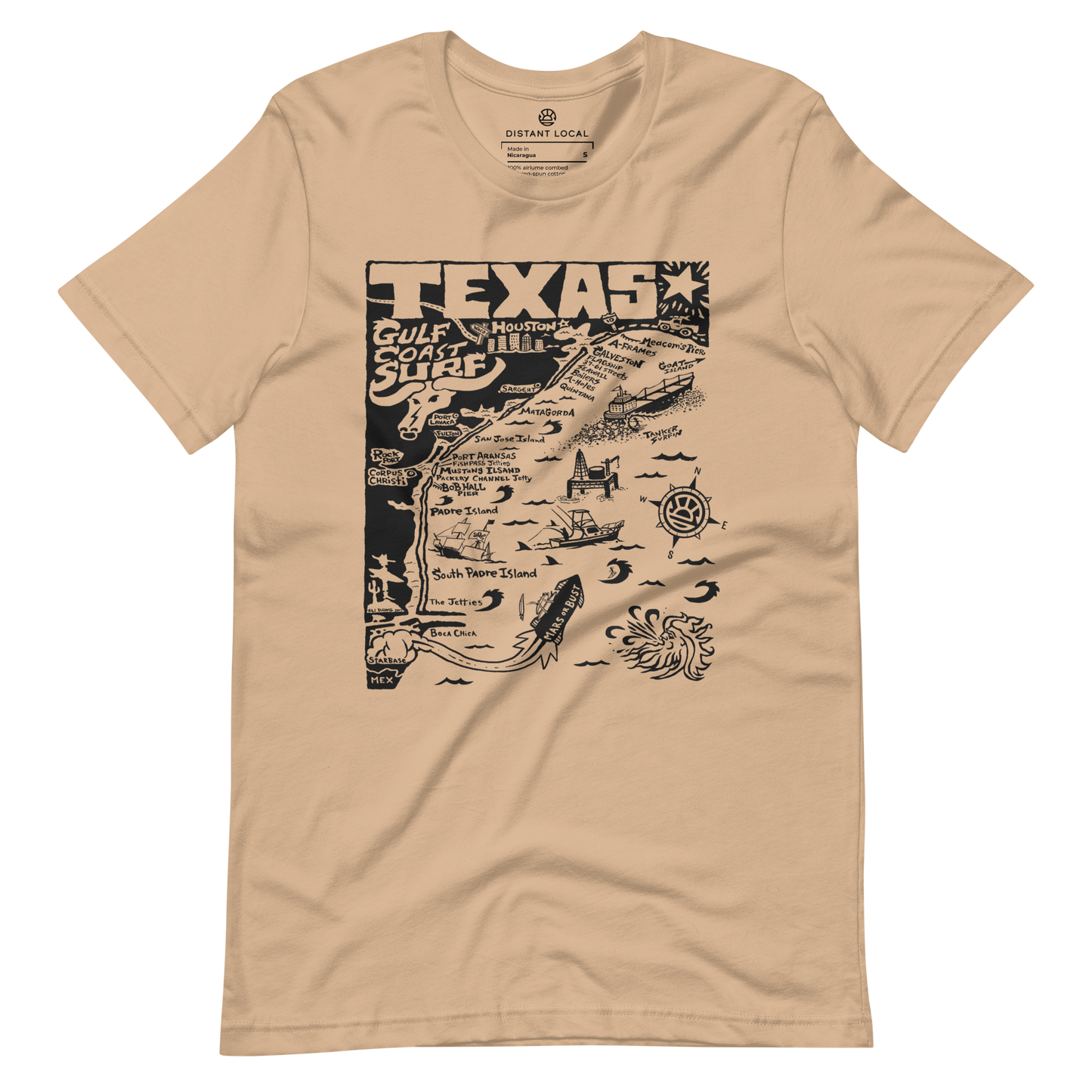 TEXAS Unisex Map T-Shirt