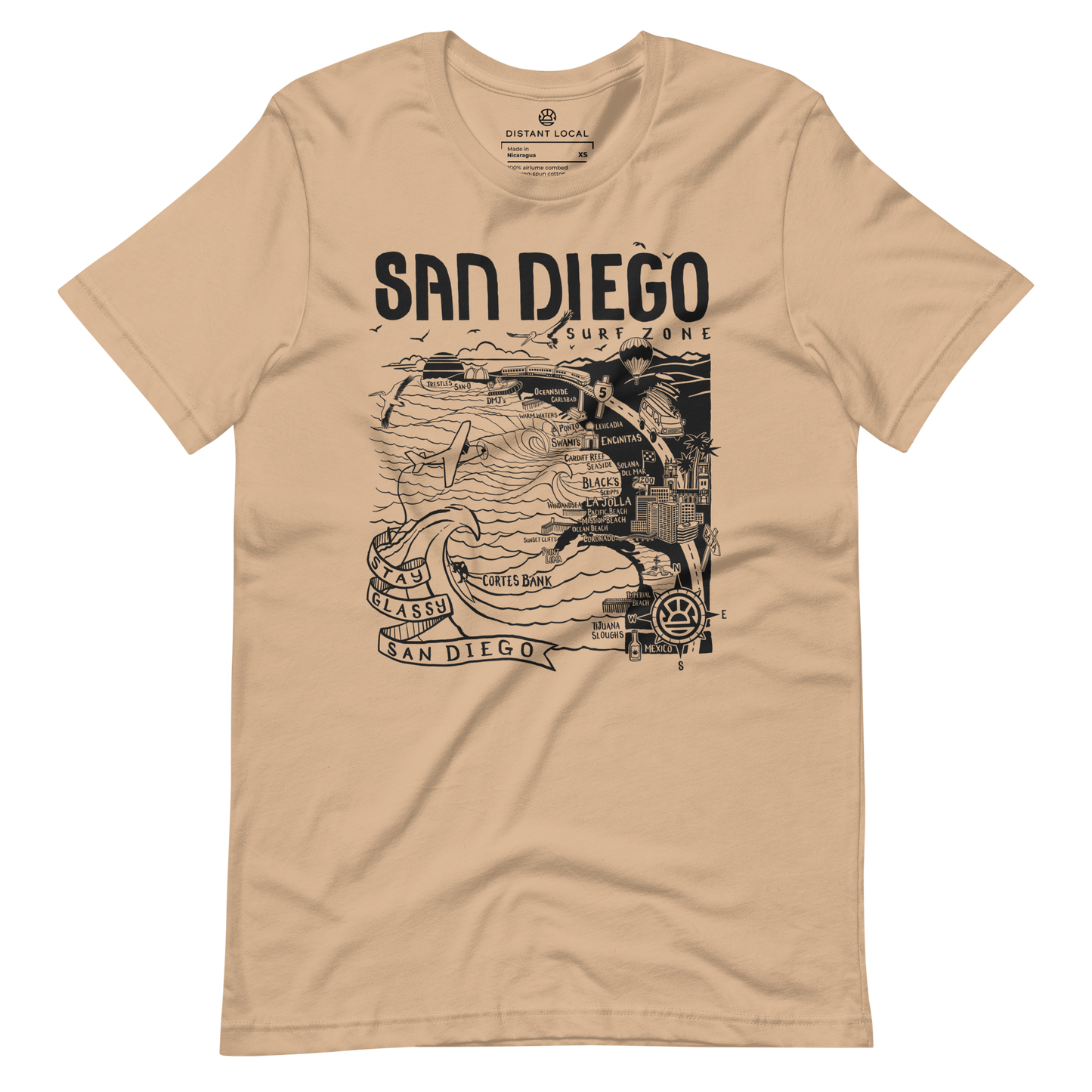 SAN DIEGO Unisex Map T-Shirt