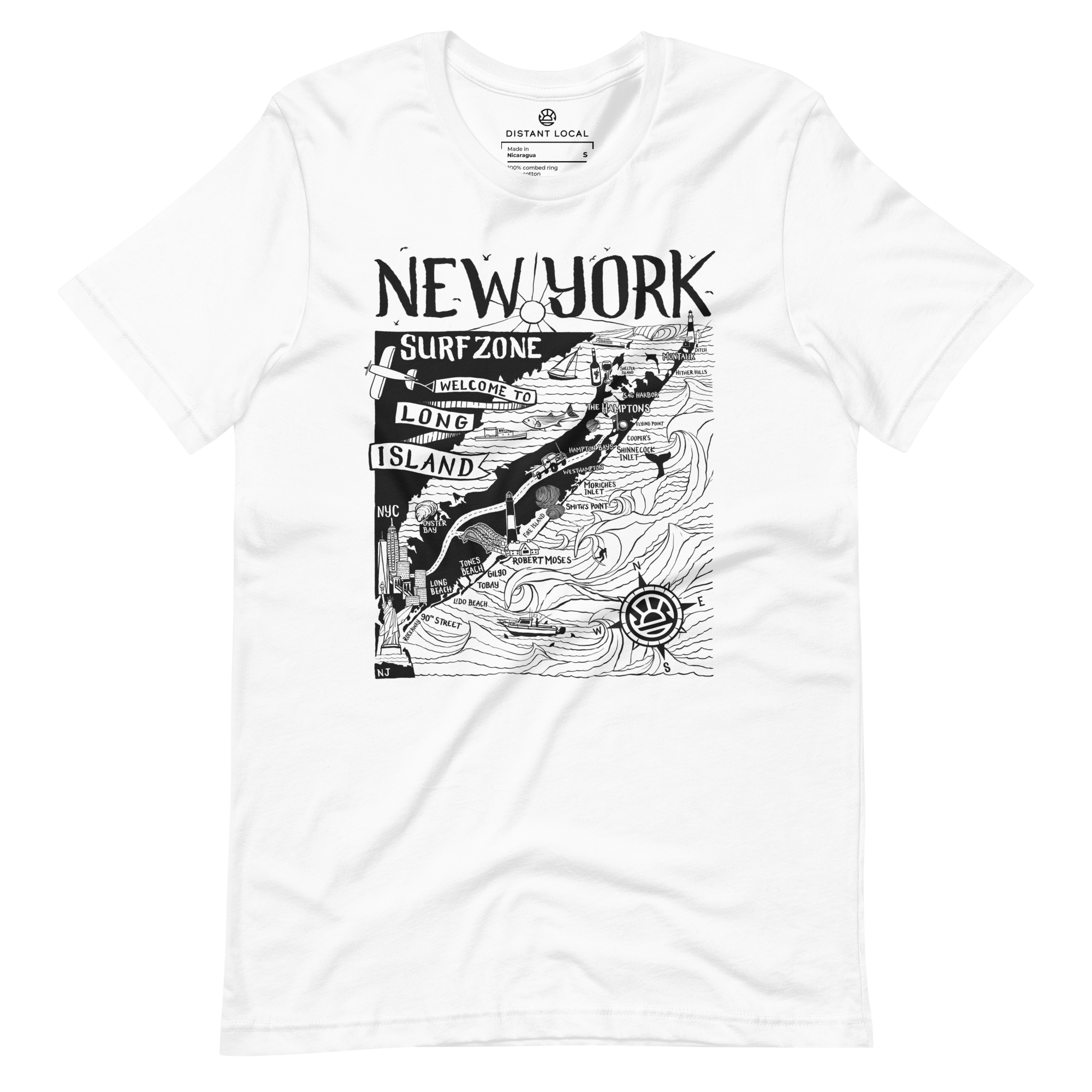 NEW YORK Unisex Map T-Shirt – DISTANT LOCAL