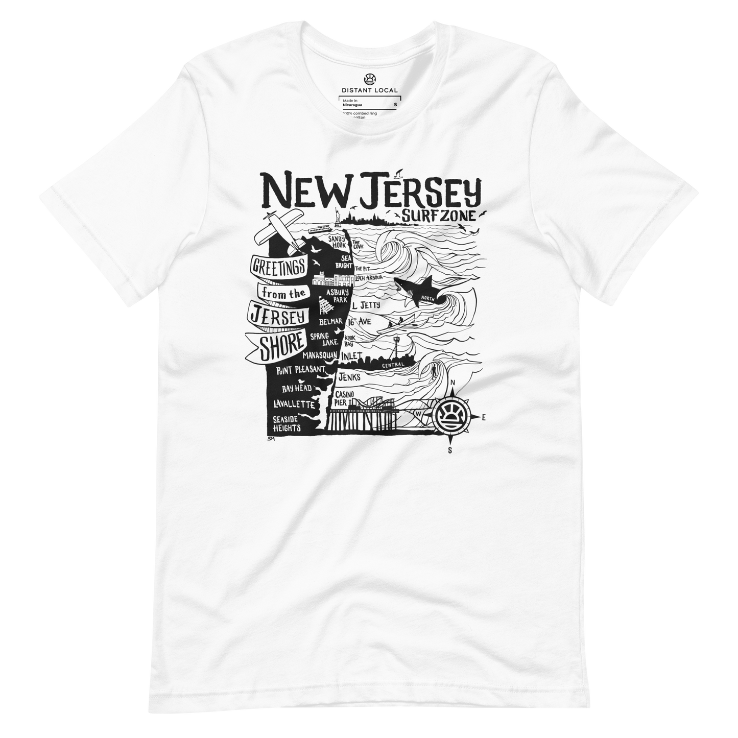 NORTH JERSEY Unisex Map T-Shirt