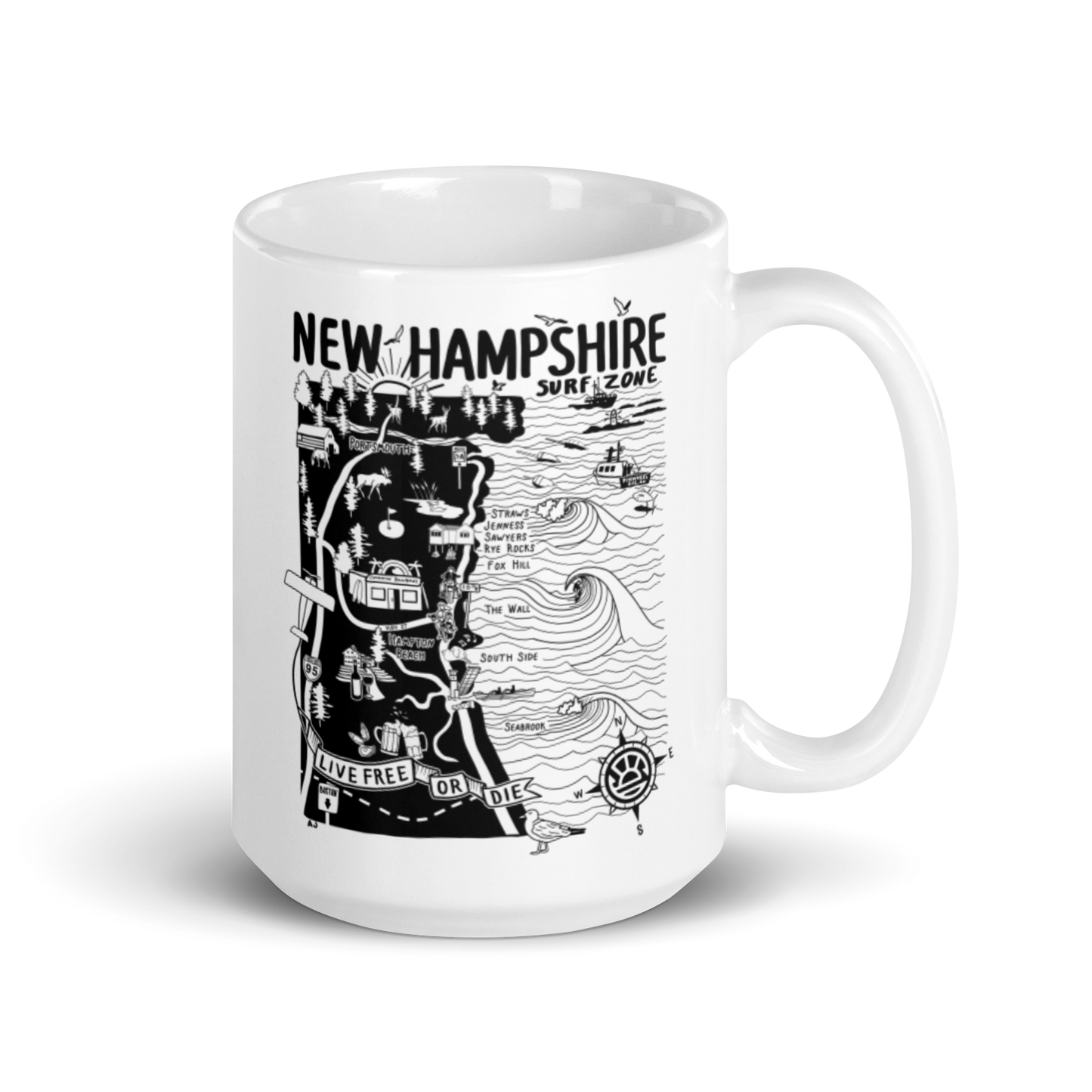 NEW HAMPSHIRE Map Mug
