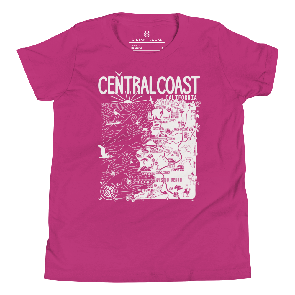 CENTRAL CALIFORNIA Kids Unisex Map T-Shirt