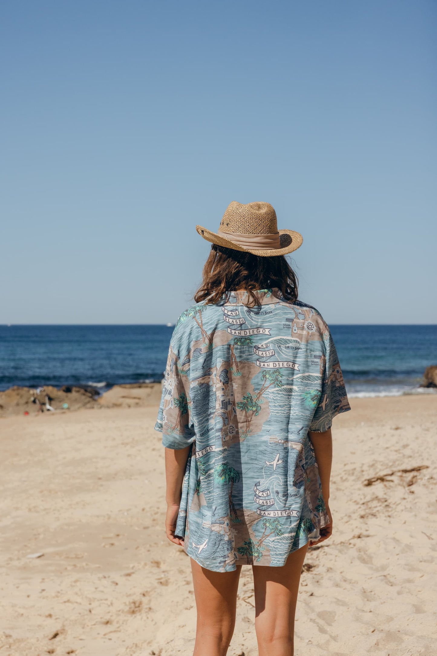 Stay Glassy Aloha Shirt - San Diego Surf Map
