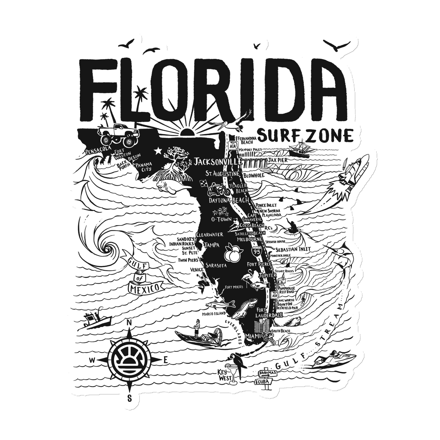 Florida Surf Zone | Map Magnet
