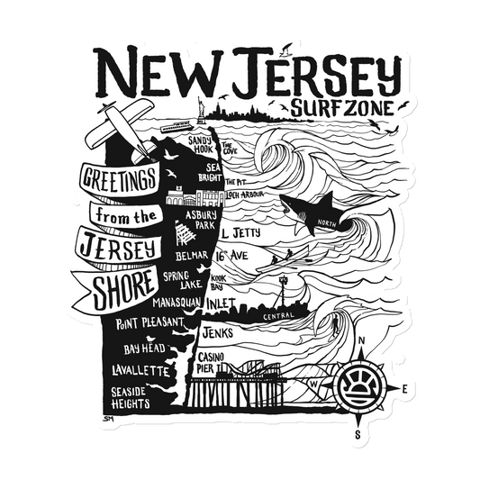 New Jersey Surf Zone | Map Magnet