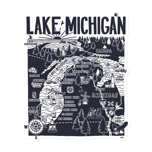 Lake Michigan | Map Magnet