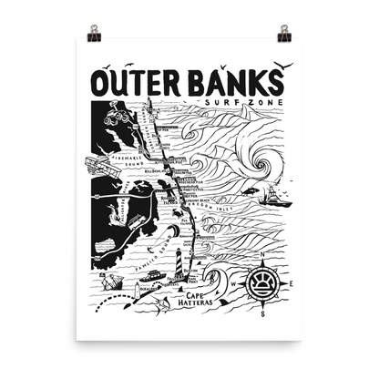 OUTER BANKS Map Poster