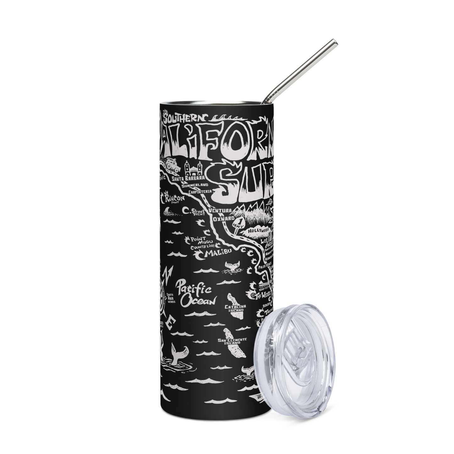 SOCAL Stainless Steel Map Tumbler