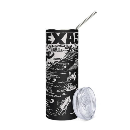 TEXAS Stainless Steel Map Tumbler