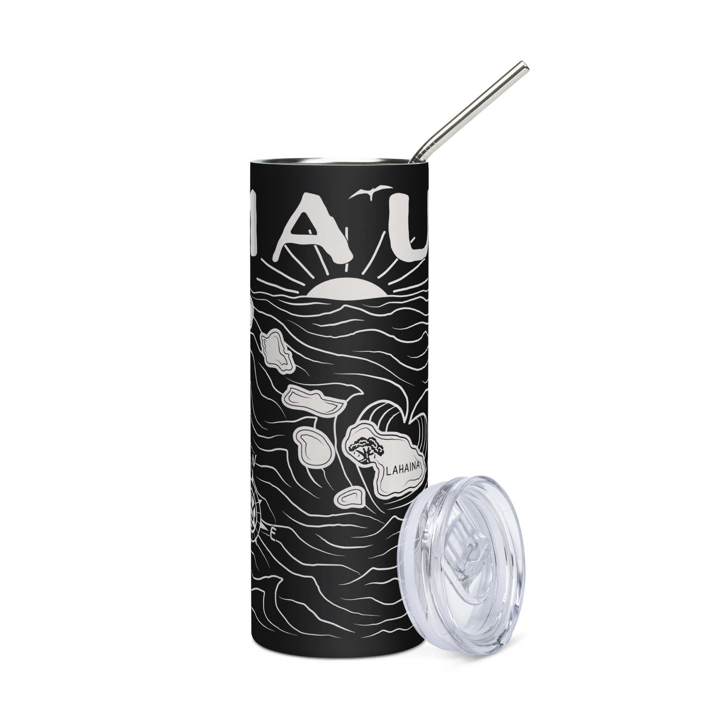 MAUI FUNDRAISER Map Stainless Steel Tumbler