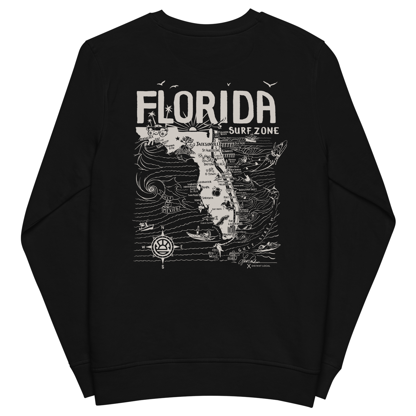 DL X LA "Backside" Unisex Florida Map Crew