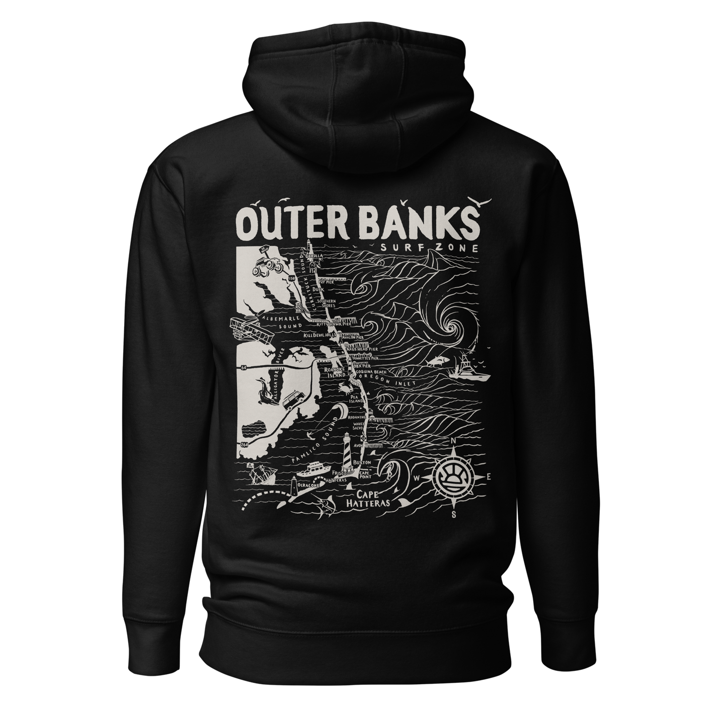 OUTER BANKS Unisex Map Hoodie