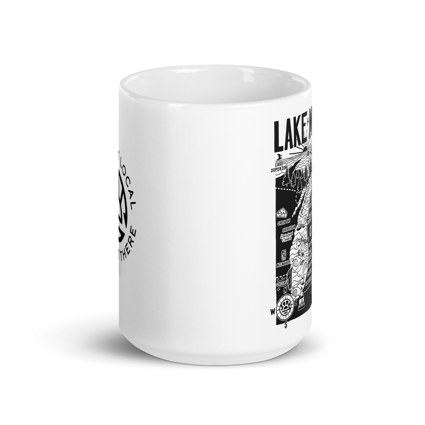 LAKE MICHIGAN Map Mug