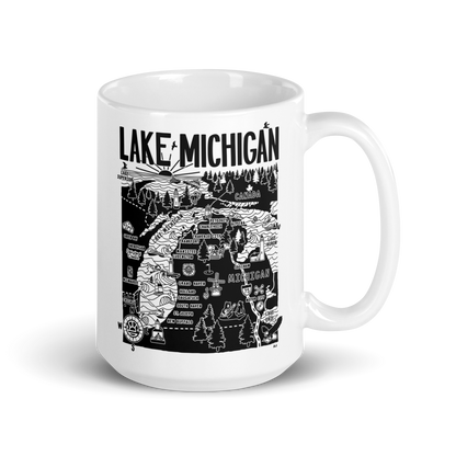 LAKE MICHIGAN Map Mug